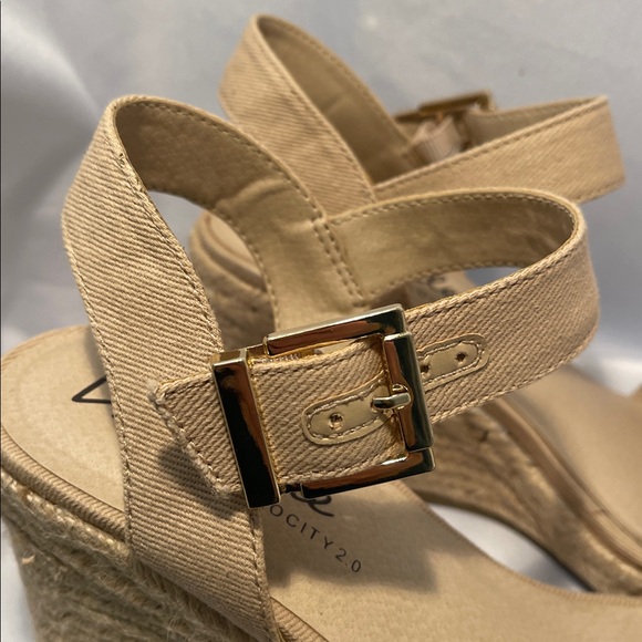 Beige Wedge Rope Sandals - Picture 7 of 9